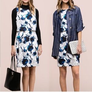 Size 8 Ivanka Trump Blue and Gray Dress